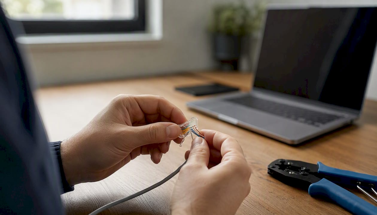 Hands wiring modular cable connector